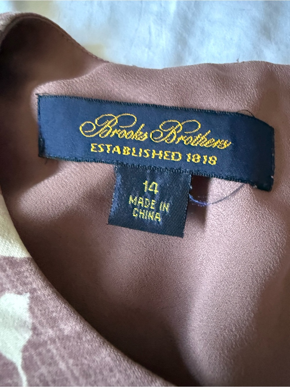 Brooks Brothers 14 Silk Bias Floral 90’s Mauve Dress - Picture 3 of 7